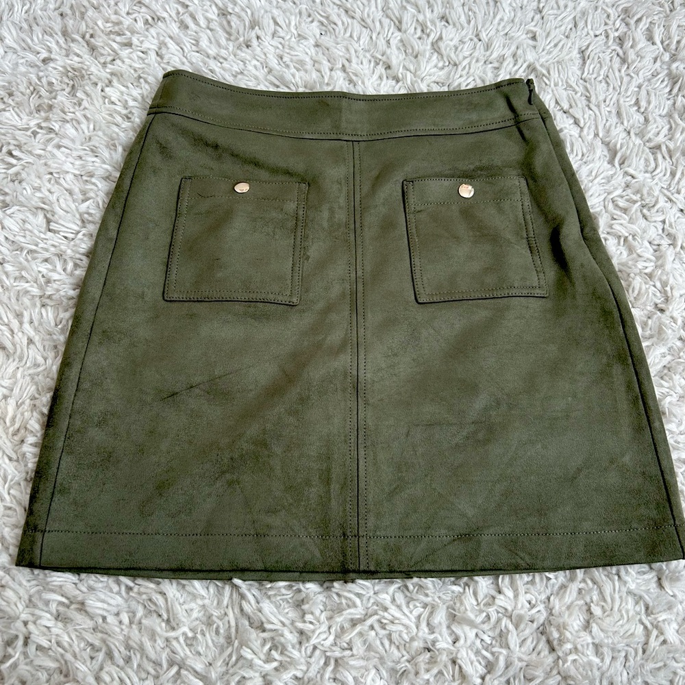 LOFT Faux Suede Skirt
